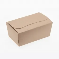 500g Fold Flat Ballotin; Natural Kraft